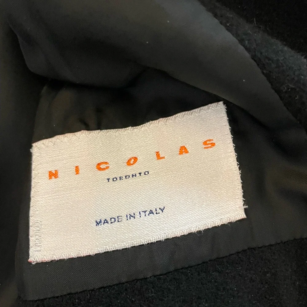 VESTIMENTA Made in Italy Vintage Thick Cashmere Sports Jacket in Black Size 42 R